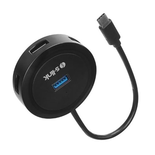 S-link SW-U340 4 Port Usb 3.0 Gri Type-C Hub