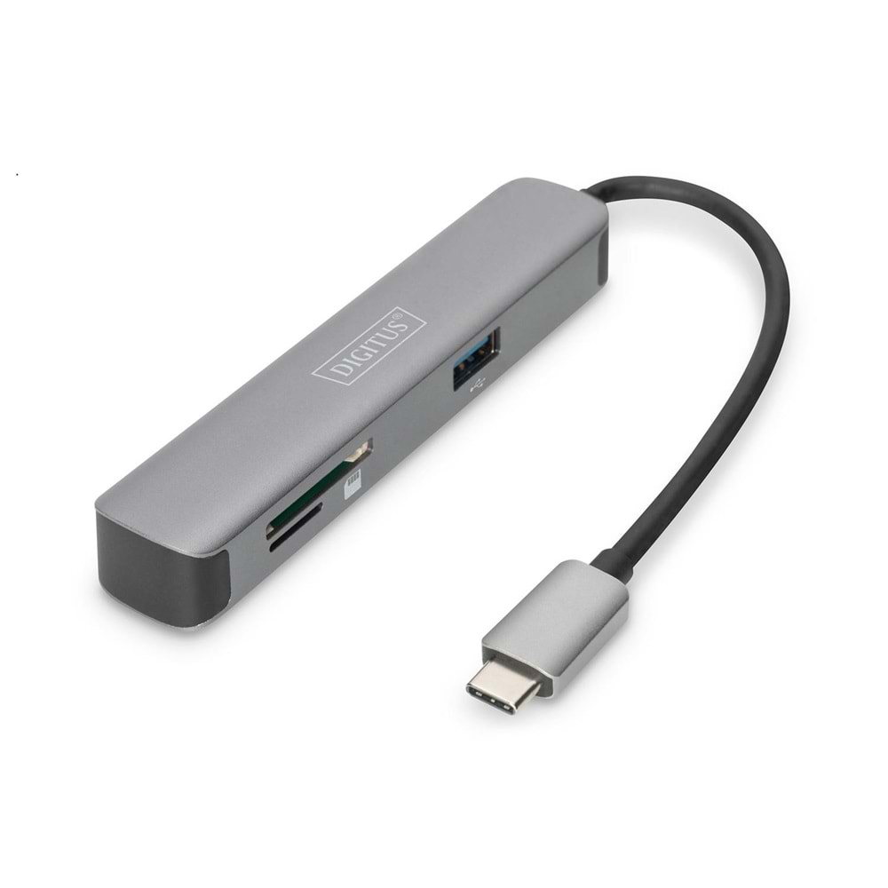 Digitus DA-70891 USB Tip C 5Port (USB-C™ Dock, 5 Port)x USB 3.0 port 2 x Kart okuyucu (SD-Mic