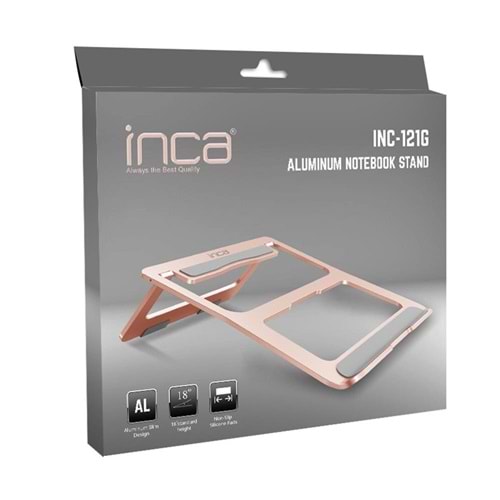 Inca Inc-121G Alimünyum Gold Rengi Notebook Standı 