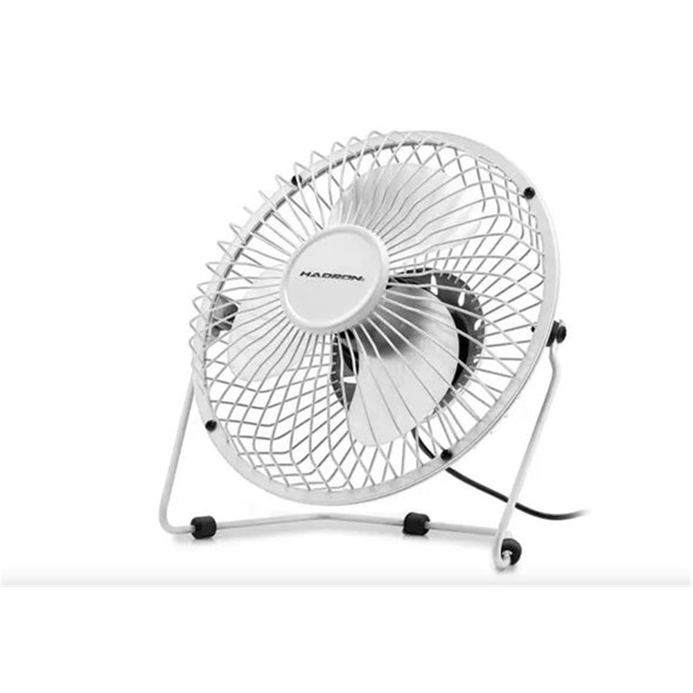 HADRON HDX7252 BEYAZ VANTİLATÖR USB METAL18CM