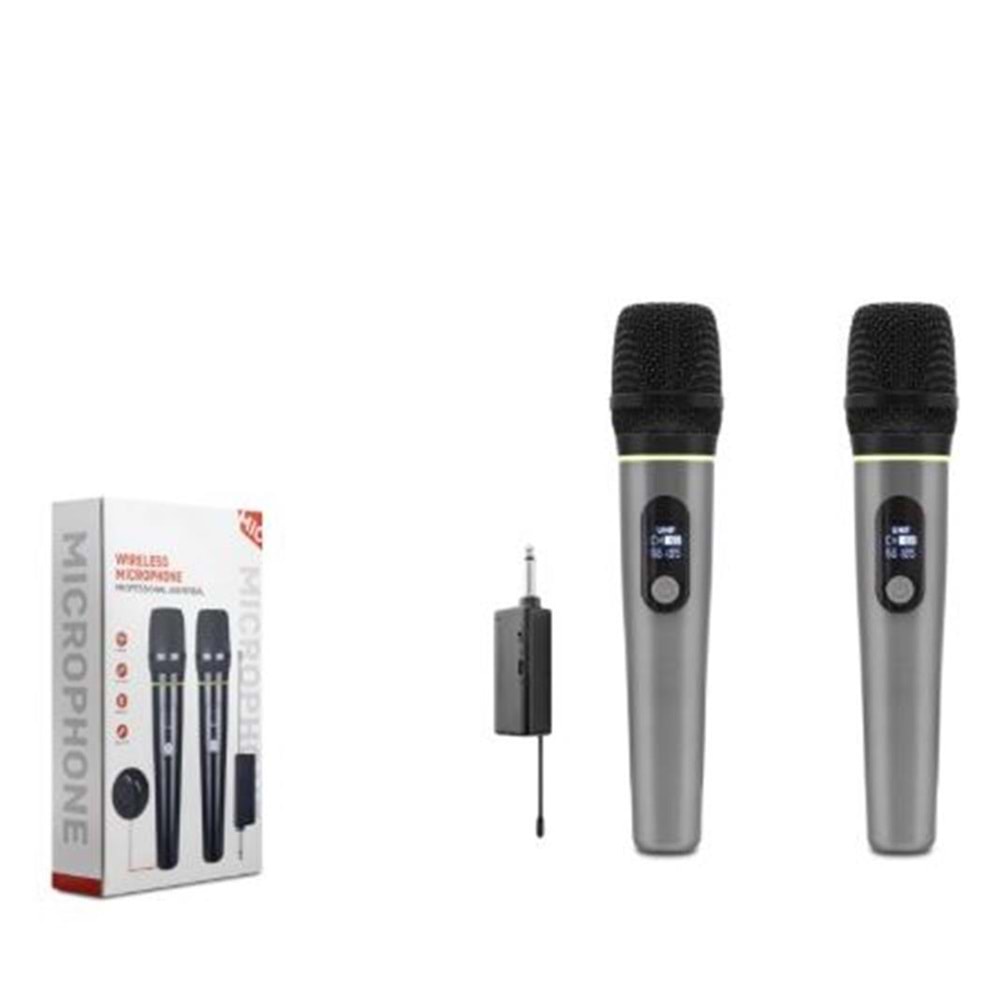 Hadron HDX2791G Gri Kablosuz (WIRELESS) 2Lİ Mikrofon