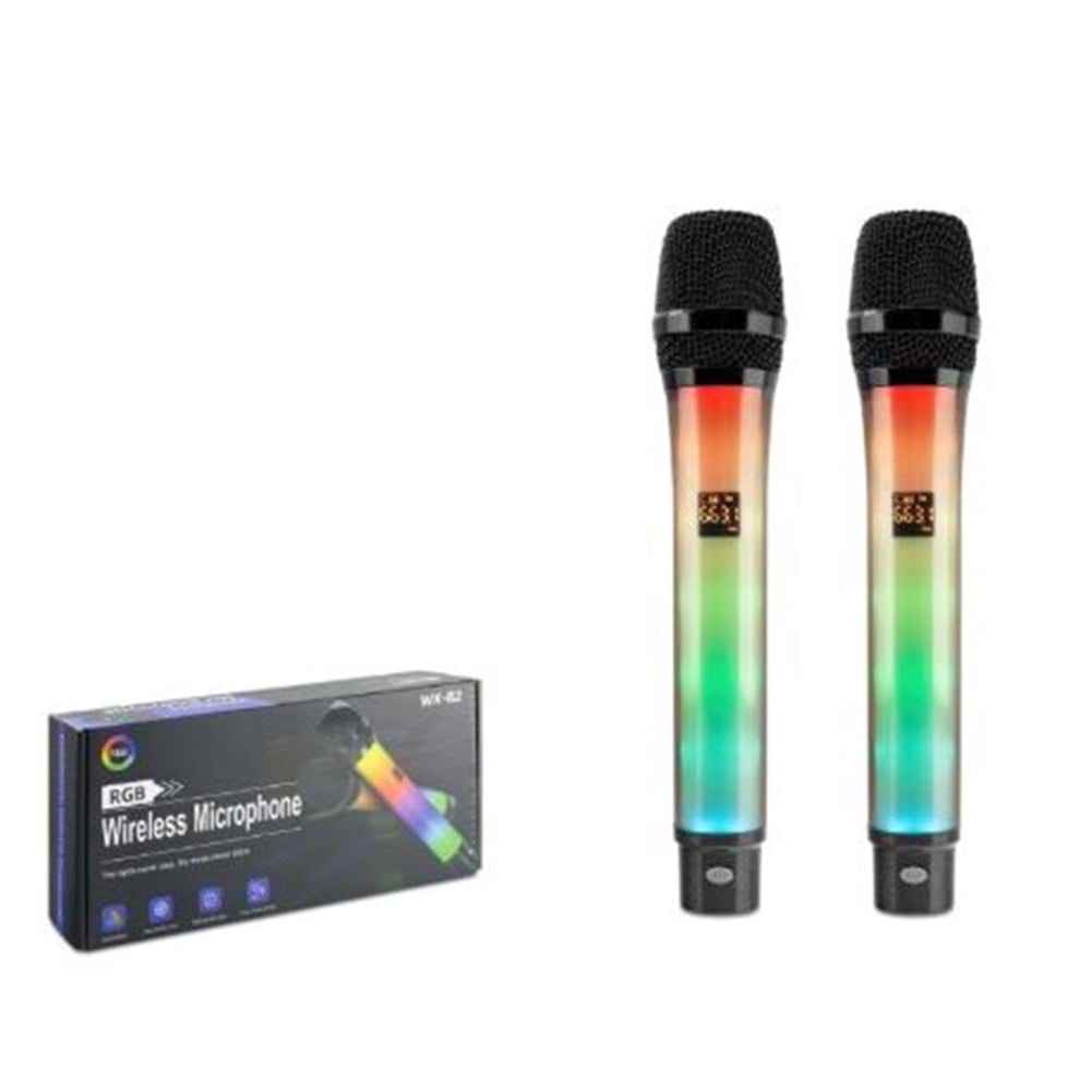 Hadron Wx-82 Kablosuz 2-Mikrofon Uhf Rgb