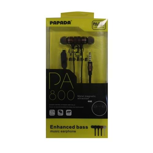 Megatech Papada PA800 Kahve Renk Mikrofonlu Mıknatıslı Kulaklık