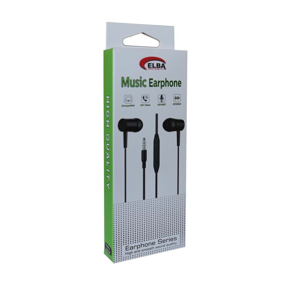 Elba elb21-D21S SİYAH Kablolu Kulakiçi Mikrofonlu Kulaklık