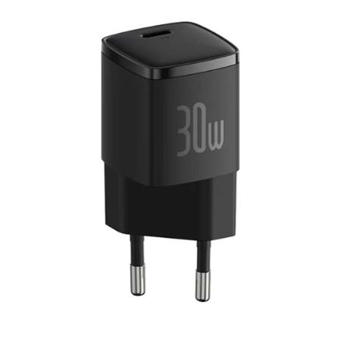 BASEUS CCXF000301 Cube Pro USB-C Hızlı Şarj Cihazı 30W Siyah