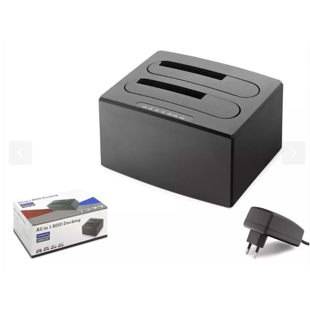 Hadron Hdx1791 All in One HDD Docking USB 3.0 SATA 2.5 & 3.5 HDD SSD Destekli 12V Adaptör Siya