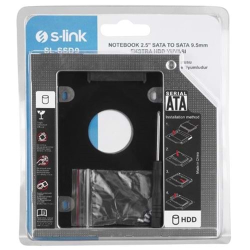 S-link SL-SSD9 SATA to SATA 9.5mm Notebook Ekstra Hdd Yuvası