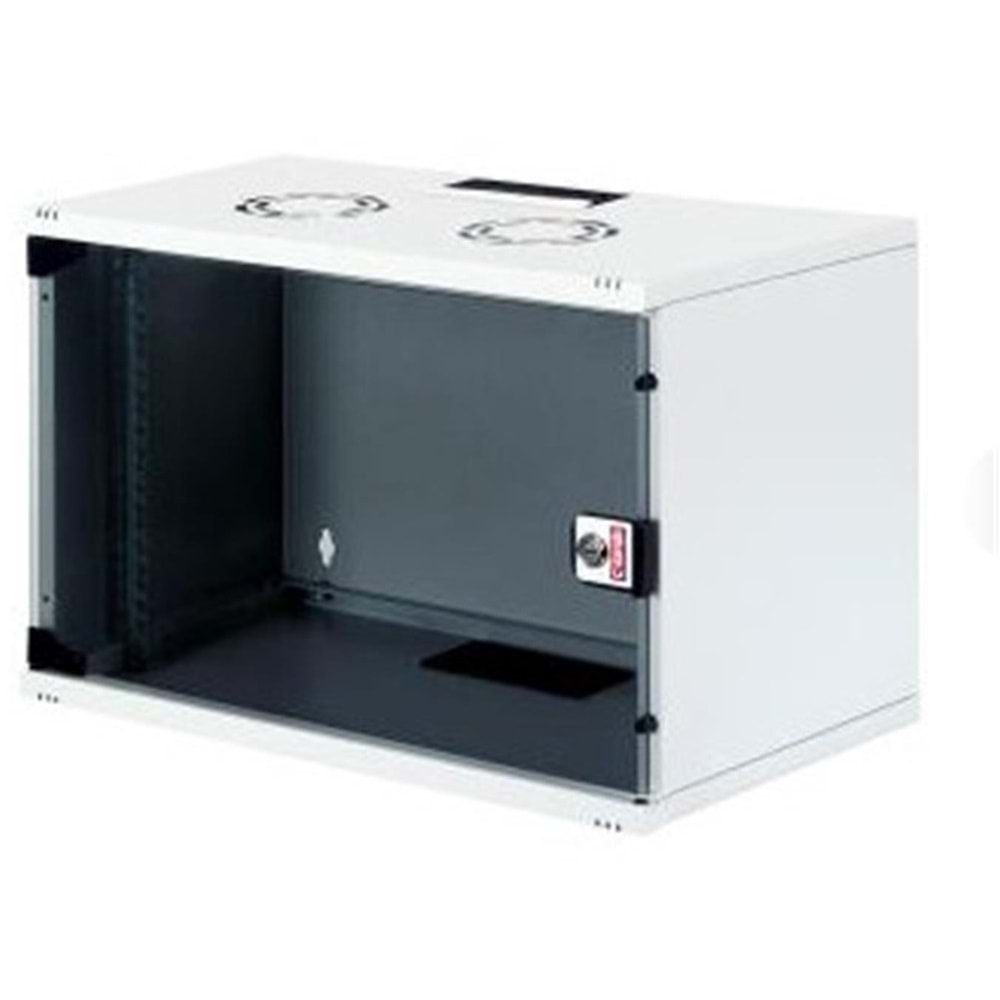 Lande LN-STB09U5440LG 9U 540x400 Ön Tek Cam Kapak Duvar Tip Boş Demonte Kabinet