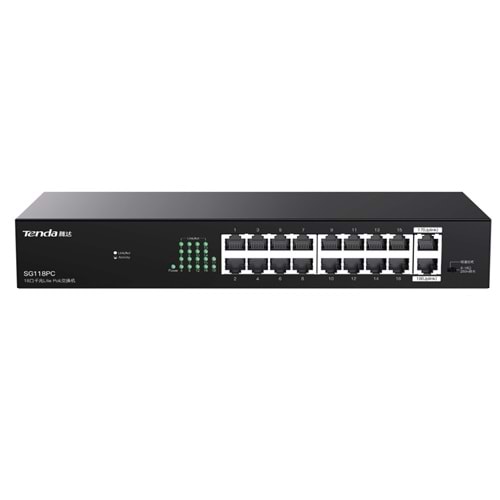 Tenda SG118PC SG118PC 18 Port Gigabit PoE Switch 100-100-1000 167W