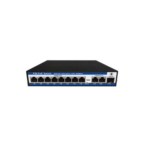Nova NVC-PSE1621G 16 Port Poe+ 10-100 Mbps 2 Port 10-100-1000 Mbps Uplink 1 Port SFP Switch 300W