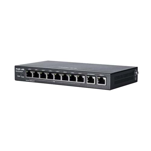 Ruijie-Reyee RG-EG210G-P 8 Port Poe+ 10-100-1000 Mbps Yönetilebilir Switch Çelik Kasa 