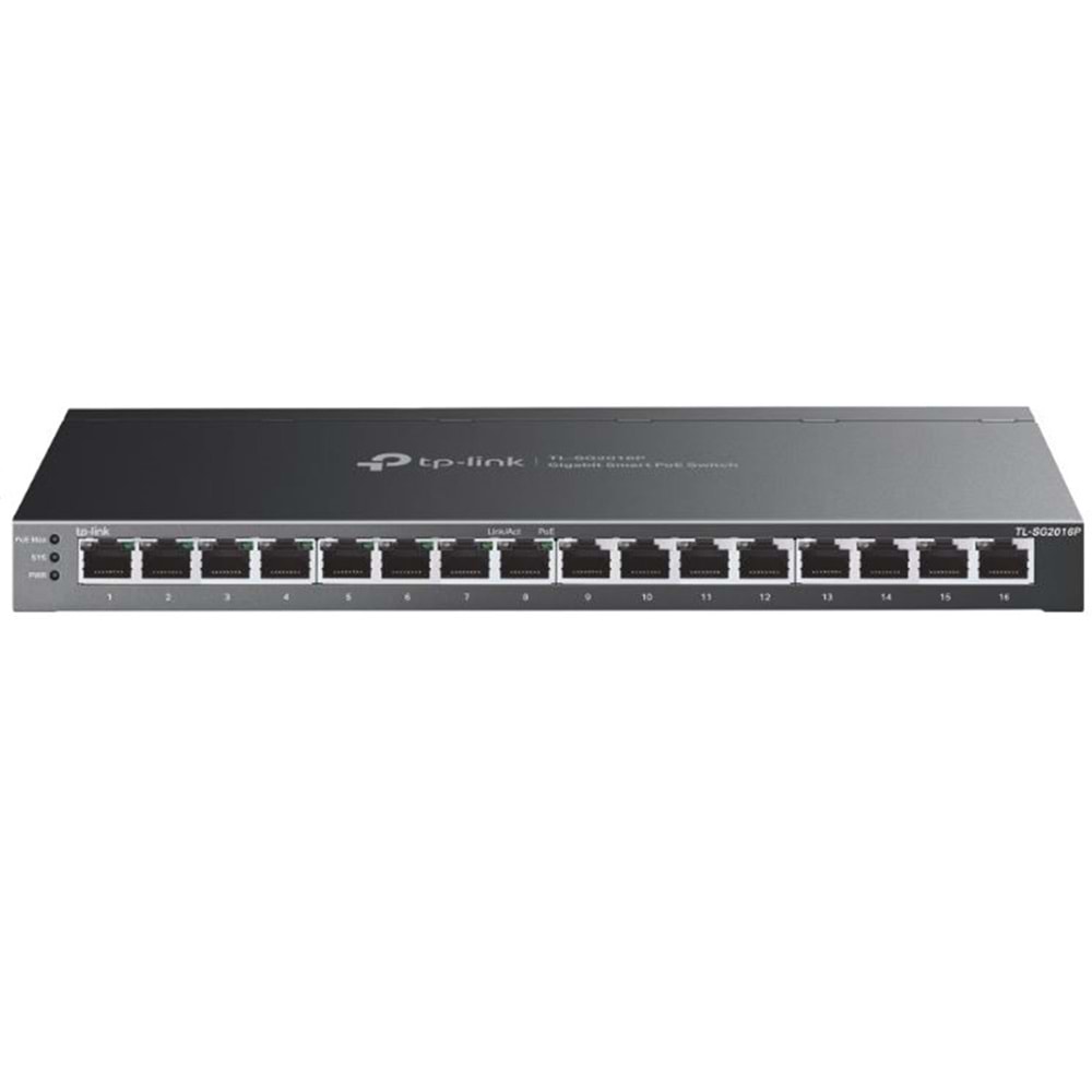 Omada Tp-Link SG2016P 8 Port Poe+ 10-100-1000 Mbps 8 Port 10-100-1000 Mbps L3 Yönetilebilir Switch