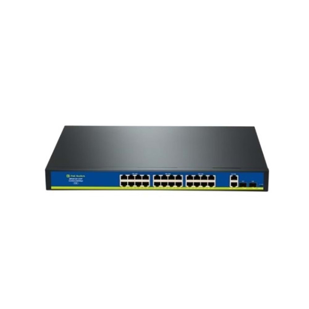 Nova HIF2422GBL-C 24 Port Poe+ 10-100 Mbps 2 Port 10-100-1000 Mbps 2 SFP Switch