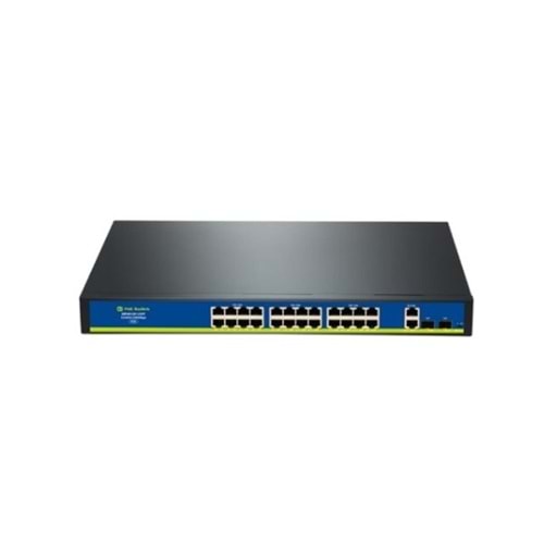 Nova HIF2422GBL-C 24 Port Poe+ 10-100 Mbps 2 Port 10-100-1000 Mbps 2 SFP Switch