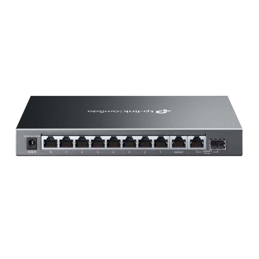 Omada Tp-Link ES210GMP 8 Port 10-100-1000 Poe+ Switch 1 Port SFP + 1 Port Uplink Cloud Switch