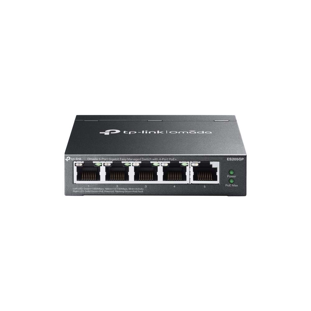 Omada Tp-Link ES205GP 5 Port 10-100-1000 Poe+ 65W Cloud Switch