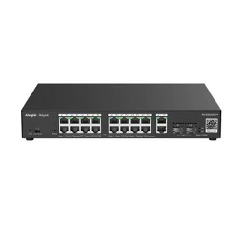 Reyee RG-ES220GS-LP 20 Portlu 10-100-1000 Yönetilebilir 2SFP 2 Gigabit RJ45 Uplink 16Port PoE+(130W)
