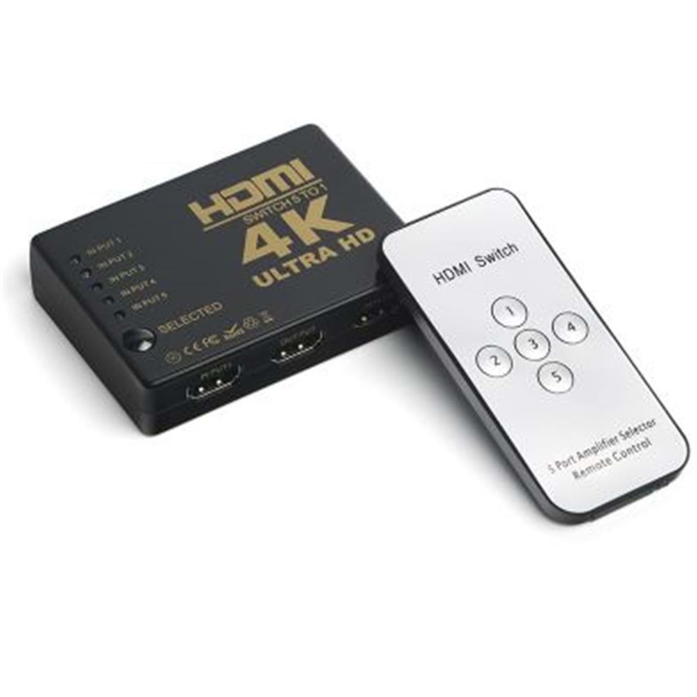 Dark DK HD SW4X1 Full HD 4 Giriş 1 Çıkışlı Uzaktan Kumandalı HDMI Switch (Seçici) 