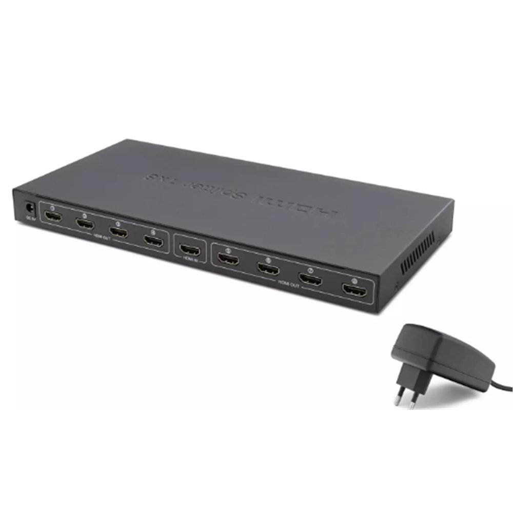 Hadron Hdx1332 8 port Hdmi Splitter 1.4V 1080P 4K 1-In 8-Out Siyah