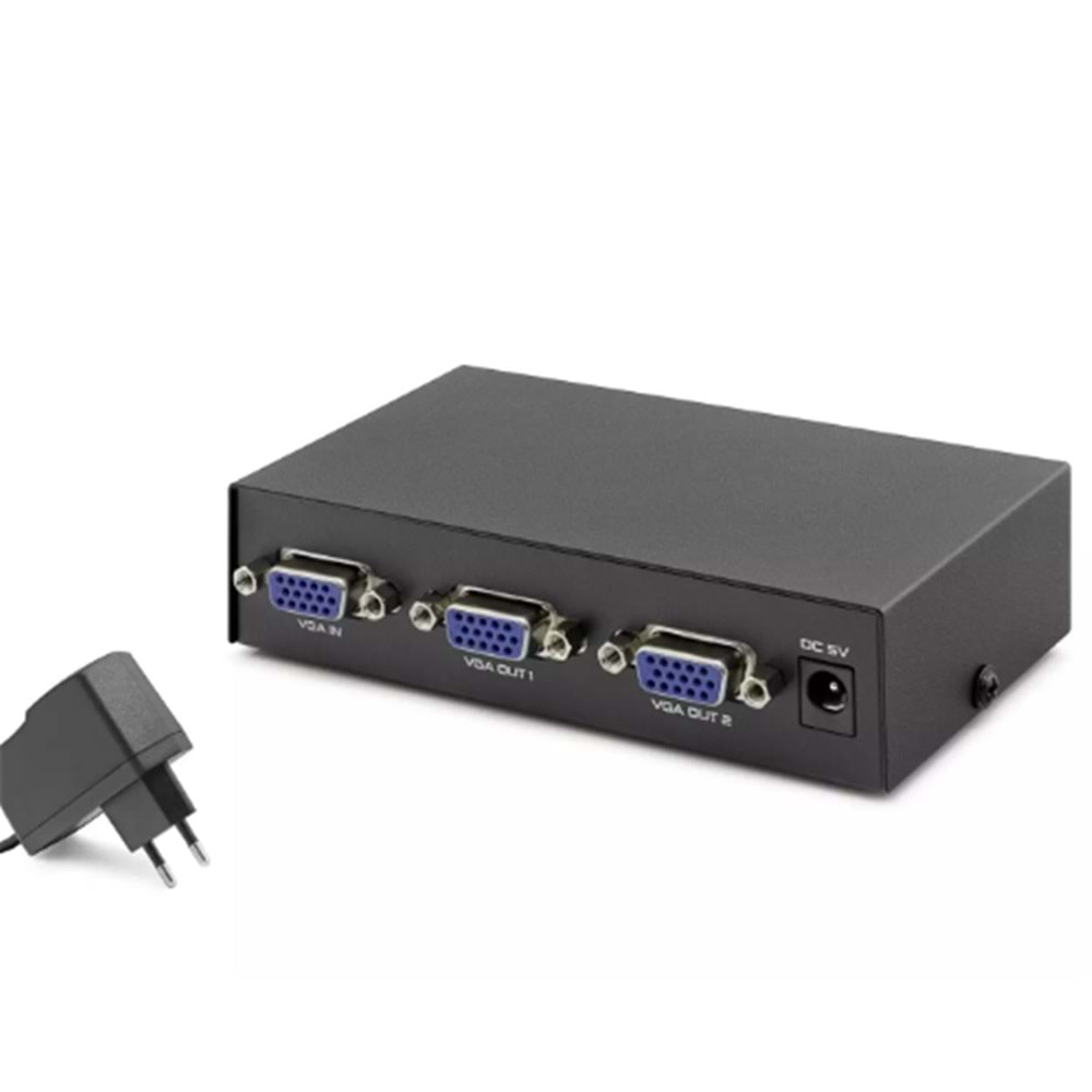 Hadron Hdx1277 2 Port Vga Splitter 200Mhz 1-In 2-Out Siyah