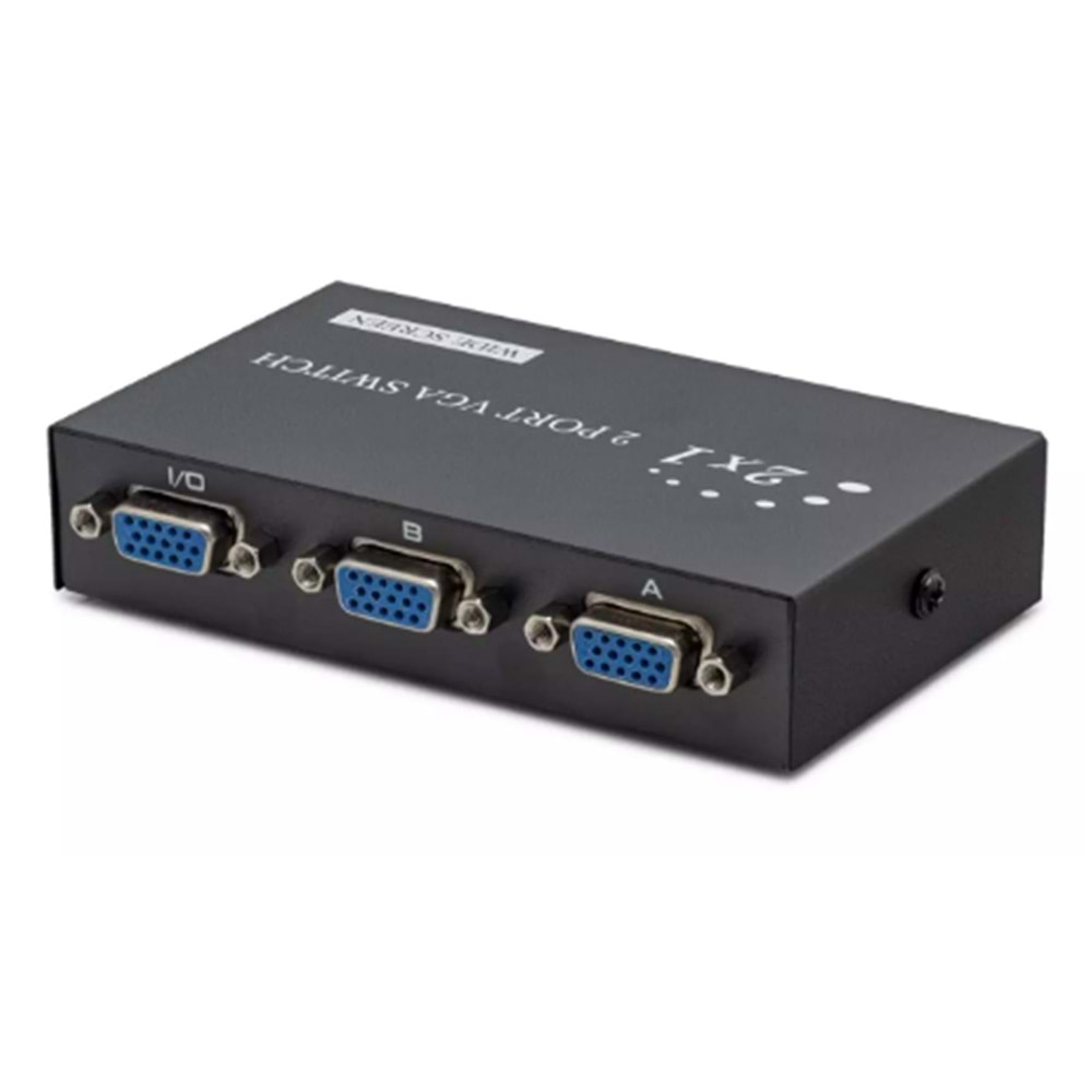 Hadron Hdx1280 2 Port Vga Switch 54Mhz 2Giriş 1Çıkış Butonlu Geçiş 