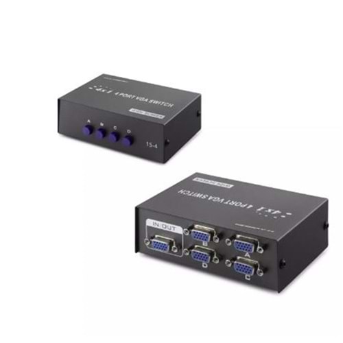 Hadron Hdx1329 4 Port Vga Switch 54Mhz 4Giriş 1Çıkış 