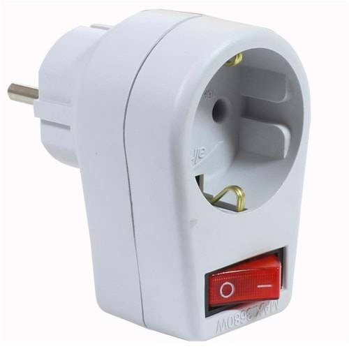 Almera Anahtarlı Topraklı Erkek Beyaz Fiş 