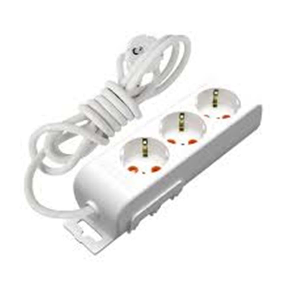 Mutlusan Rı-Tech 3lü 5mt Topraklı Grup Priz (001 175 310002 05 00)