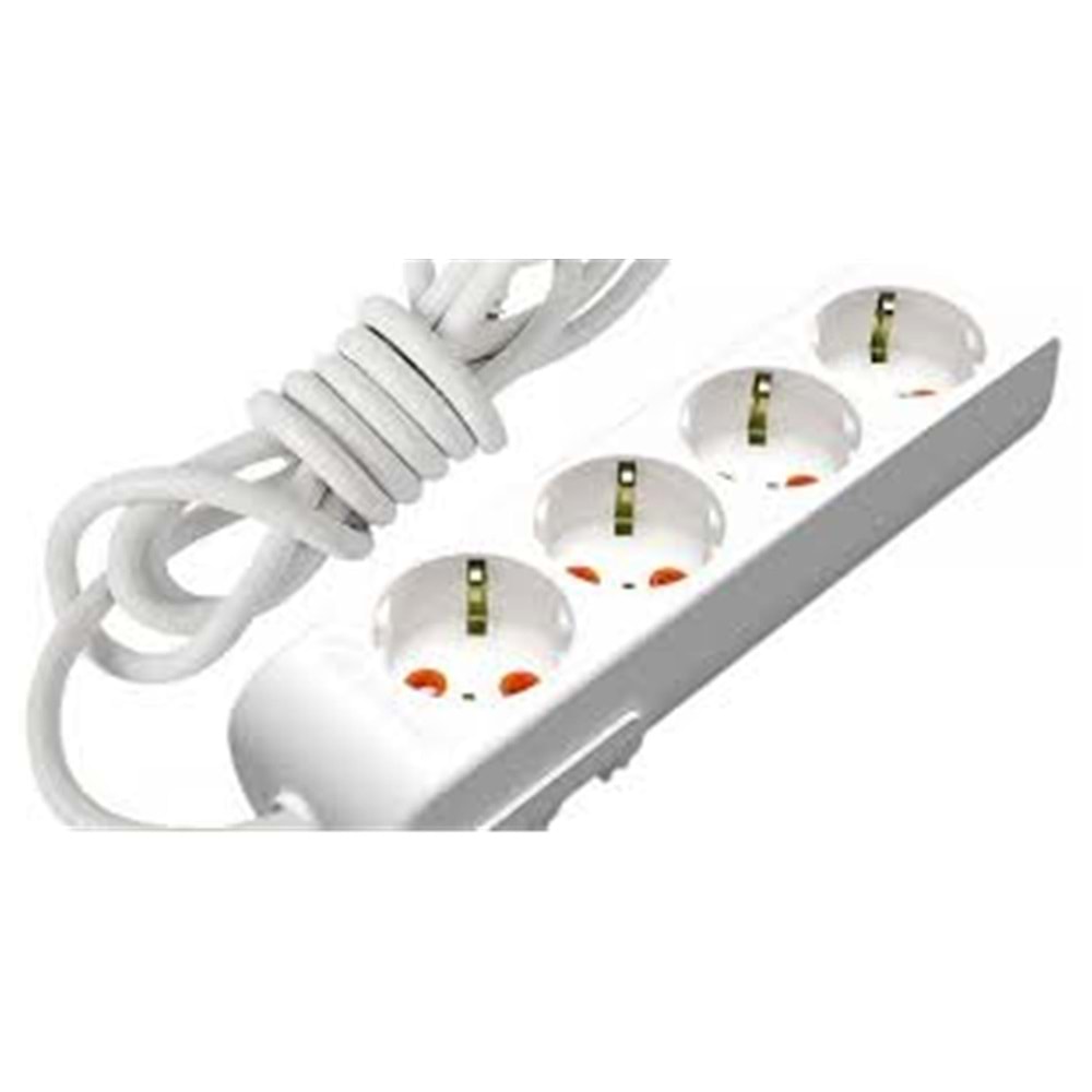 Mutlusan Rı-Tech 4lü 2mt Topraklı Grup Priz (001 175 410002 02 00)