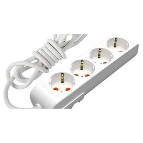 Mutlusan Rı-Tech 4lü 5mt Topraklı Grup Priz (001 175 410002 05 00)