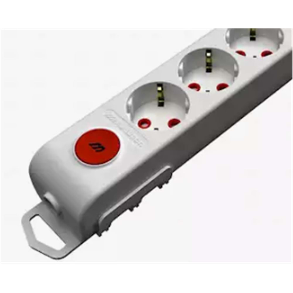 Mutlusan Rı-Tech 3lü Anahtarlı Topraklı Klemens Grup Priz (001 175 320001 00 00)