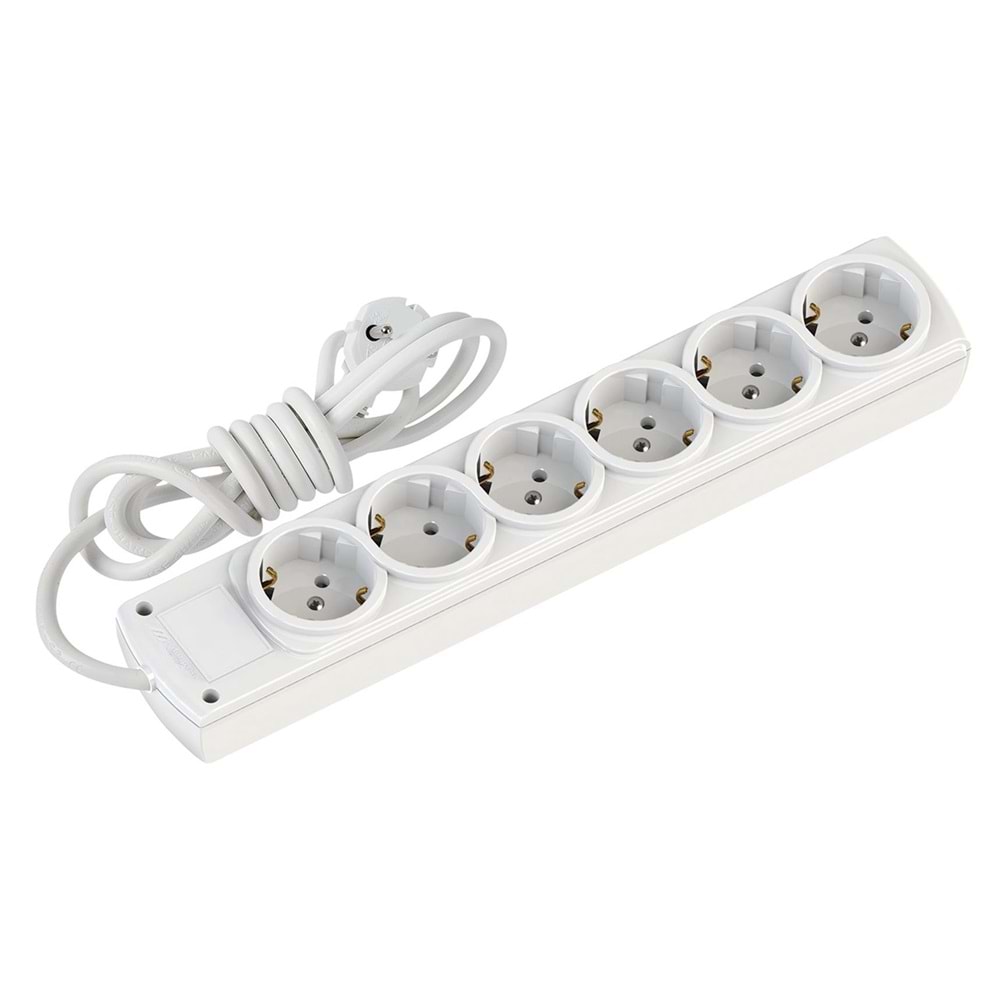 Mutlusan Rı-Tech 6lı 3mt Topraklı Grup Priz (001 175 610002 03 00) 