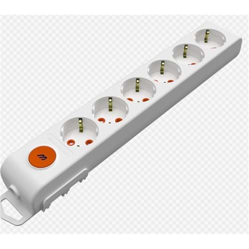 Mutlusan Rı-Tech 6lı anahtarlı Klemensli Topraklı Grup Priz (001 175 620001 00 00) 