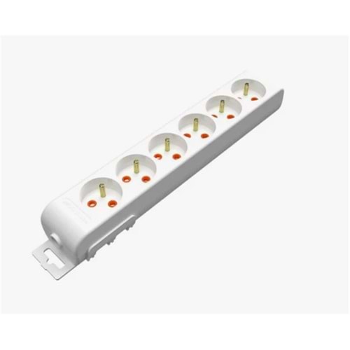 Mutlusan Rı-Tech 6lı Ups Klemensli Topraklı Grup Priz (001 175 630001 00 00) 