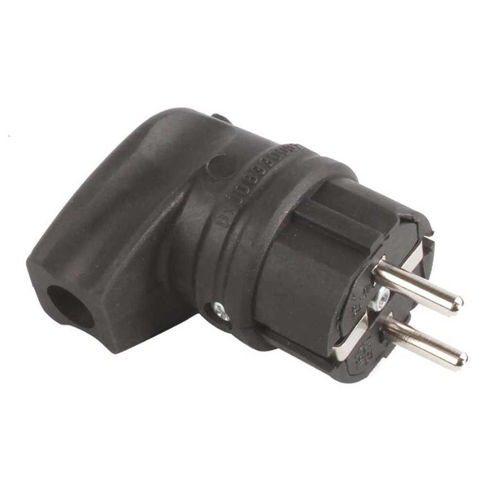 Mutlusan MUT-27 1X16 A. MONO. Topraklı Erkek Fiş (Eğik)(010 083 300027)