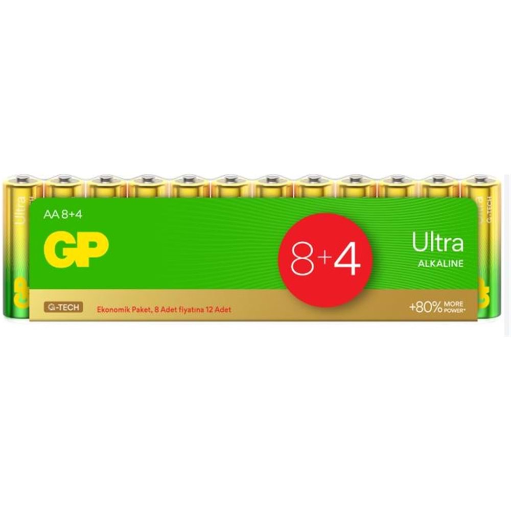 GP G-Tech LR6 AA Boy Ultra Alkalin Kalem Pil 12'li Paket GP15AU-VS12