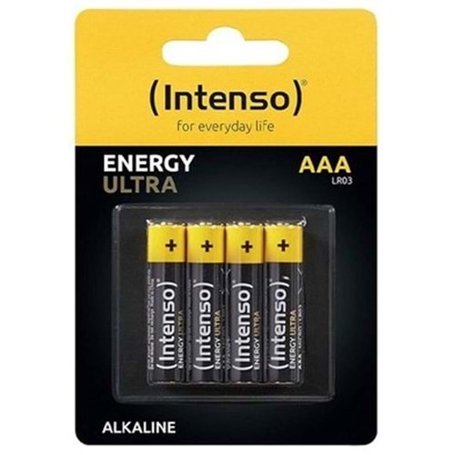 İntenso PBIN-557 LR03 AAA Boy Ultra Alkalin İnce Kalem Pil 4'lü Paket 