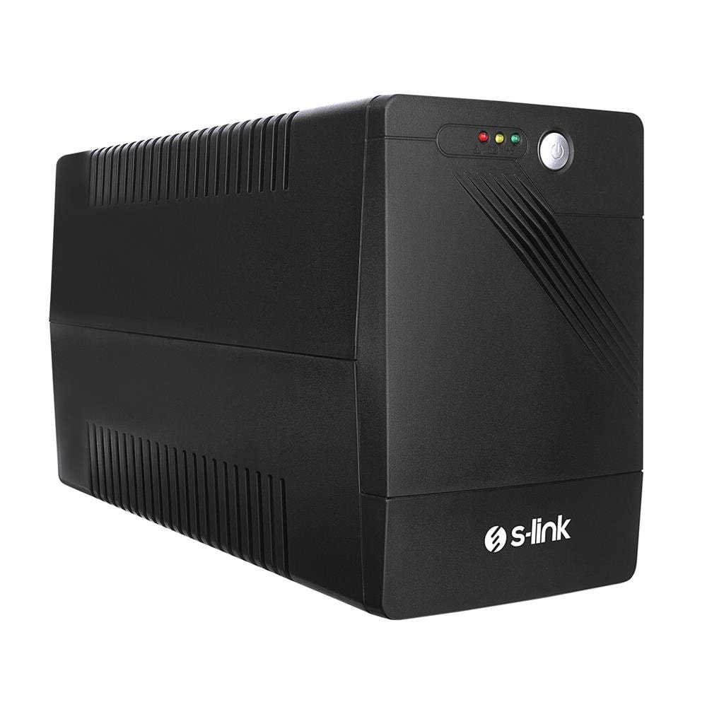 S-link MIGHT U100 1000VA UPS 12V7Ah-2 600W Siyah Line-Interactive Kesintisiz UPS Güç Kaynağı