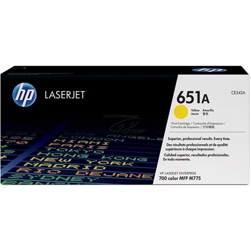 HP 651A Yellow Sarı 16.000 Sayfa Toner CE342A