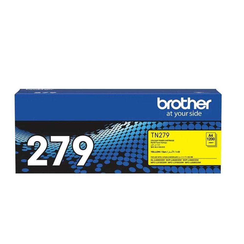 Brother TN-279Y Yellow Sarı Toner HL-L3280CDW DCP-L3520-3560 MFC-L3720-3760-8390 1.200 Sayfa
