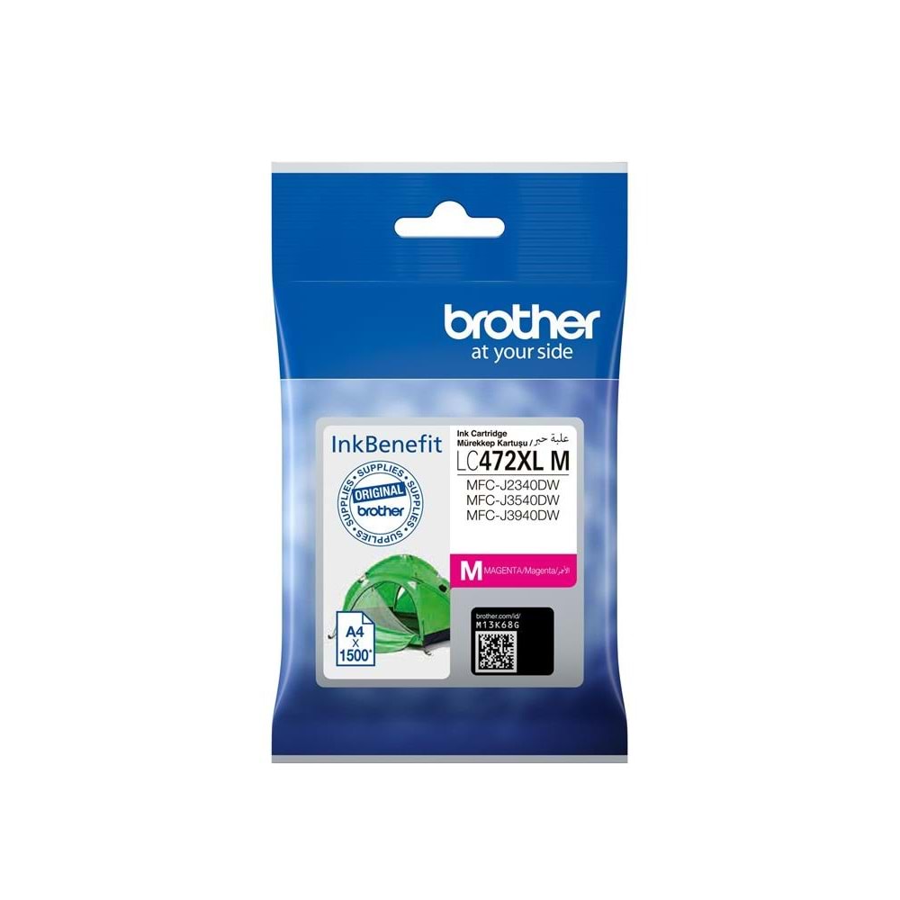 Brother LC472XLM Magenta Kırmızı Kartuş MFC-J2340-J3540-J3940 1.500 Sayfa 