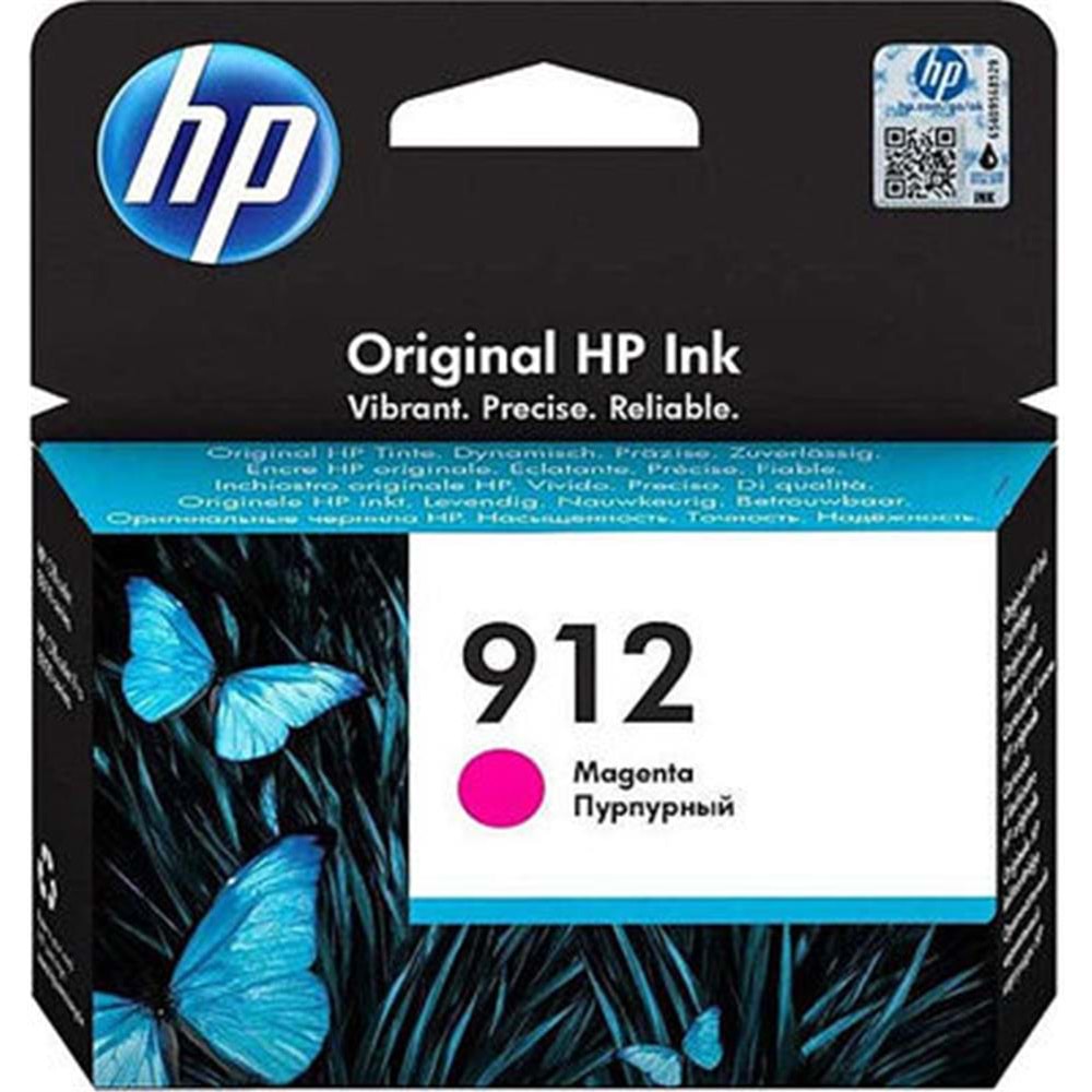 HP 912 Magenta Kırmızı Kartuş 3YL78A 