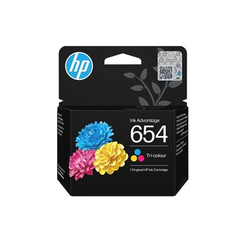 HP 654 3 Renkli 200 Sayfa Kartuş 7FP38UE 