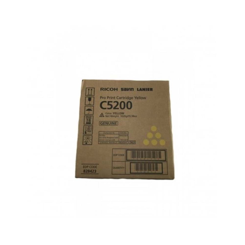 Ricoh C5200Y Yellow Sarı Orjinal Fotokopi Toneri Pro C5200 24.000 Sayfa