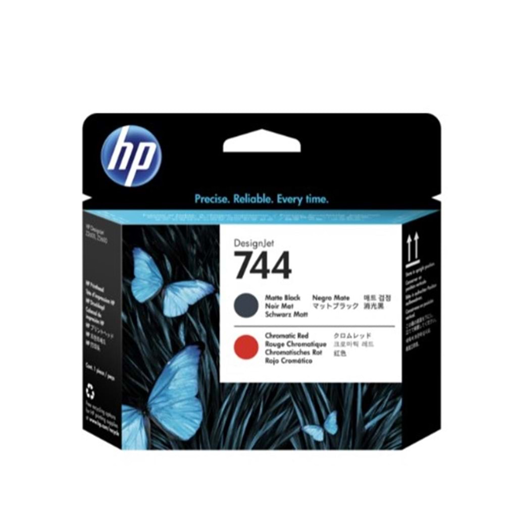 HP F9J88A (744) Mat Siyah ve Kırmızı Baskı Kafası