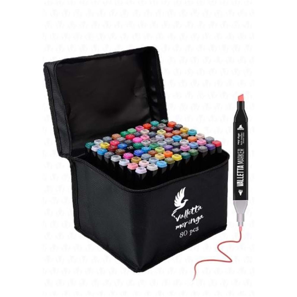 Valletta VLT1374 Moringa 80li Çift Taraflı Marker Seti 