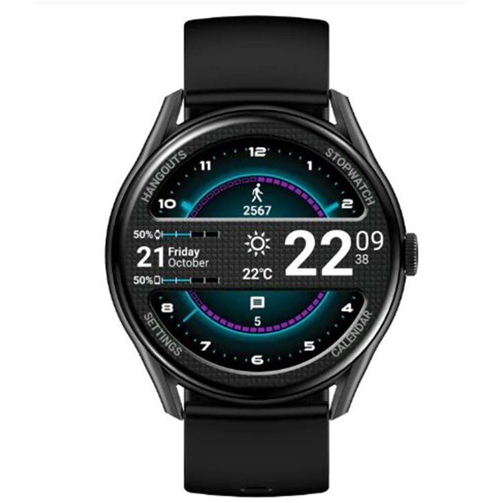 S-link W1 Clarity GloryFit + Bluetooth Uyumlu 1.43 Amoled Ekran 300mAh Bataryalı Siyah Akıllı Saat