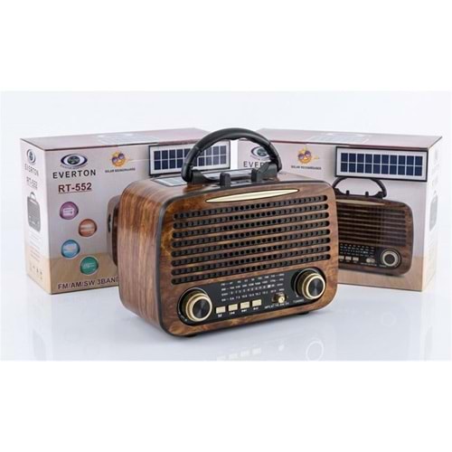 Everton Rt-552 Bluetooth Fm-Usb-Tf-Aux Şarjlı Nostaljik Radyo