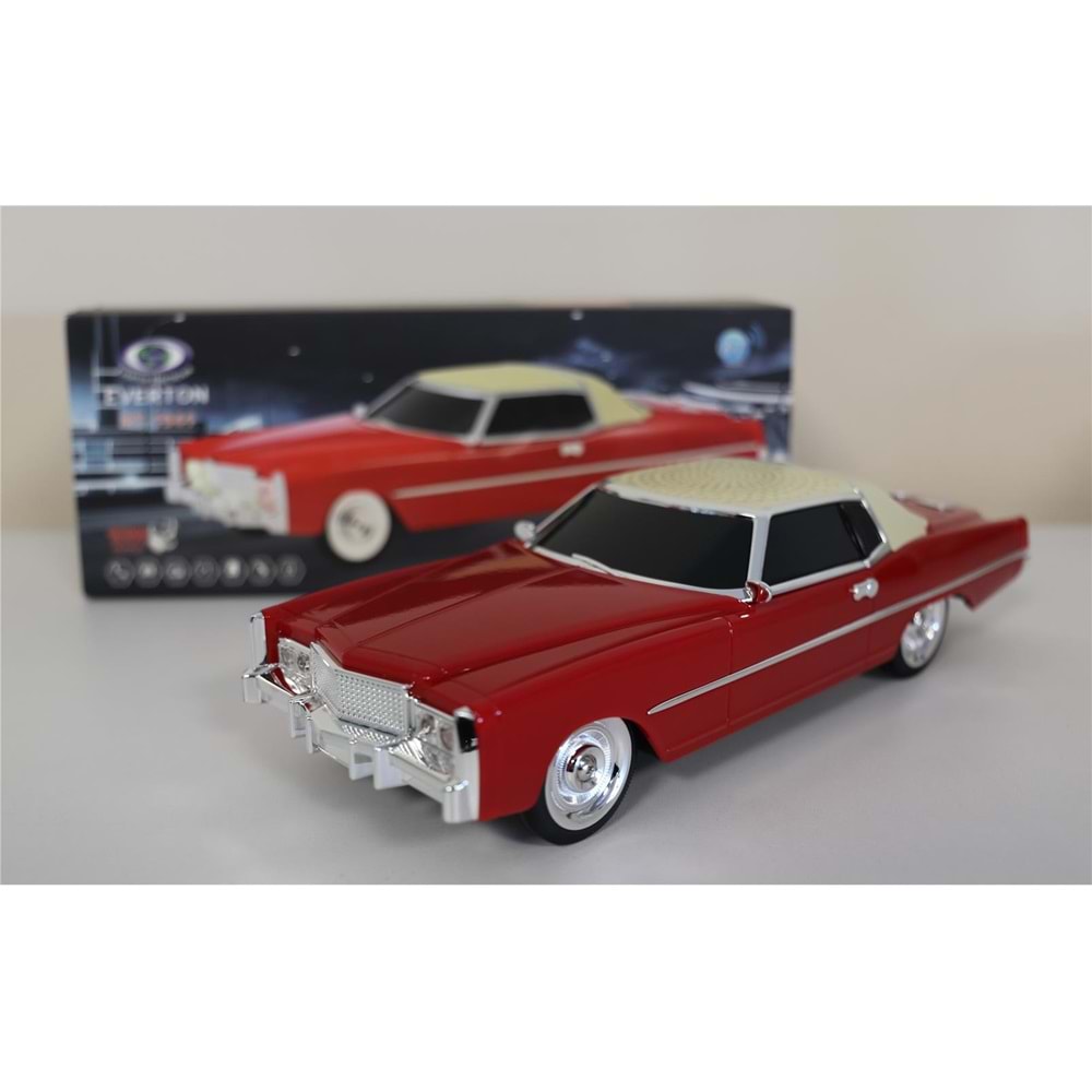 EVERTON RT-1941 Kırmızı Bluetooth Fm-Usb-Tf-Aux Şarjlı Nostaljik Radyo