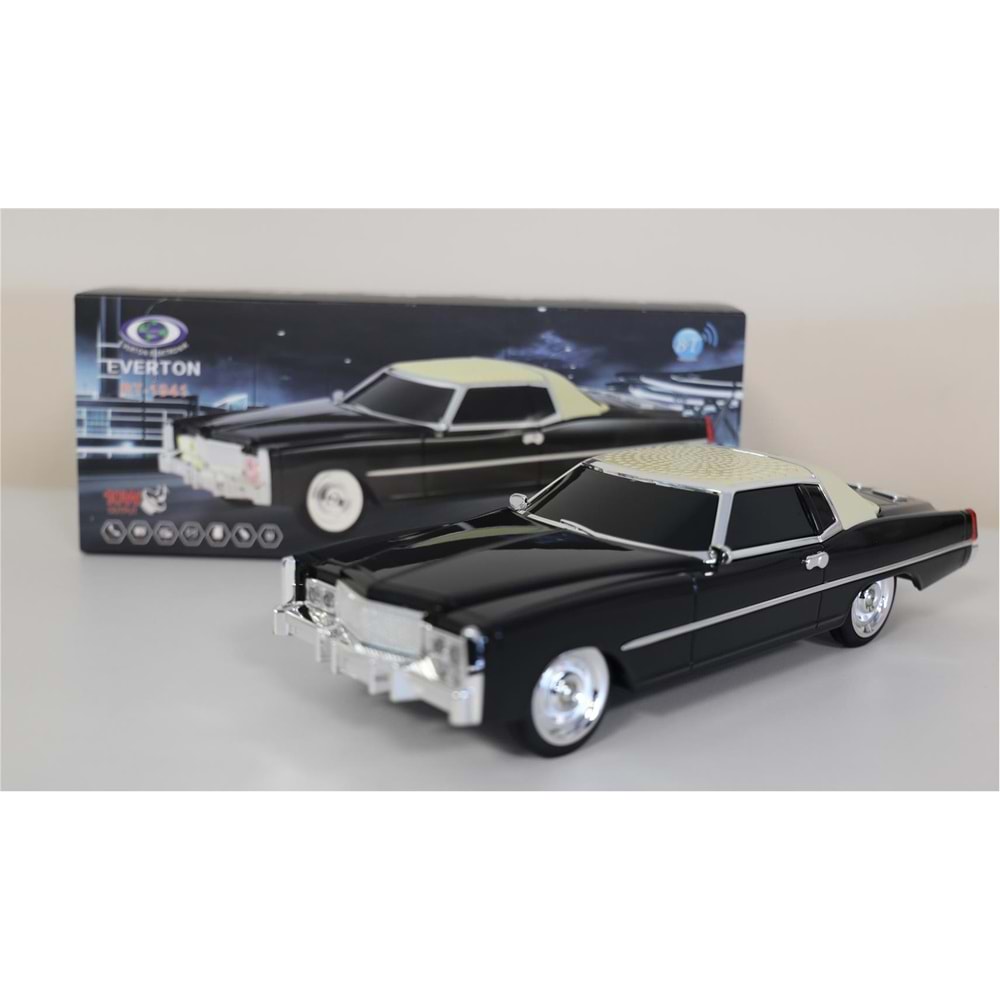 EVERTON RT-1941 Siyah Arabalı Bluetooth Fm-Usb-Tf-Aux Şarjlı Nostaljik Radyo